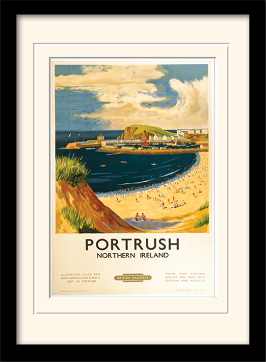 Portrush Mounted & Framed 30 x 40cm Print
