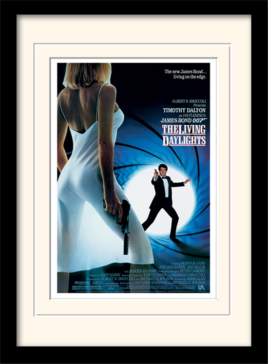 James Bond (The Living Daylights One-sheet) Mounted & Framed 30 x 40cm Prints