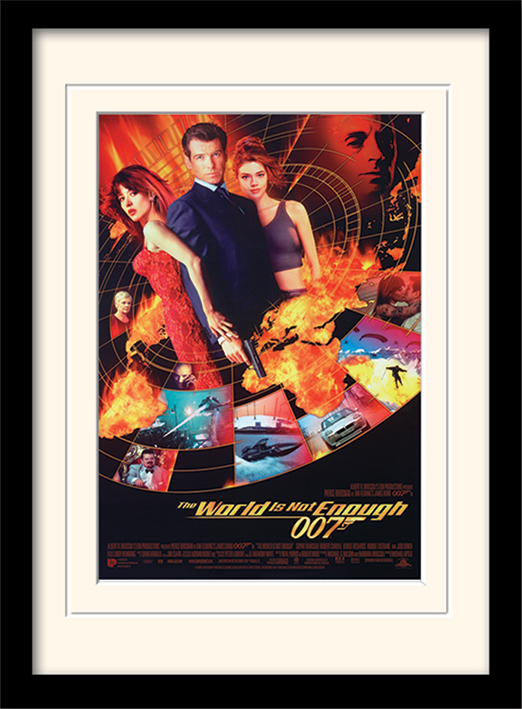 James Bond (The World Is Not Enough One-sheet) Mounted & Framed 30 x 40cm Prints