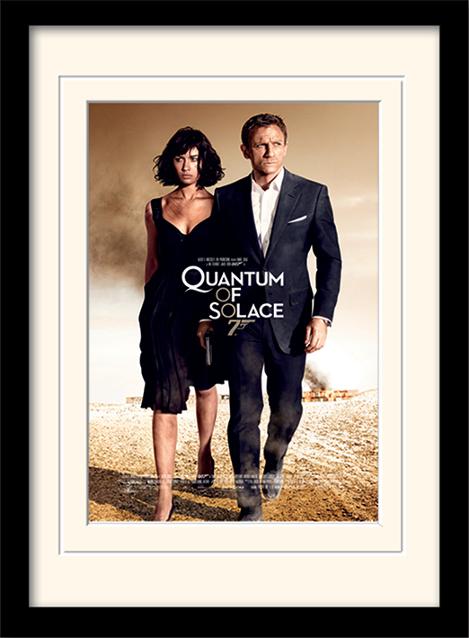 James Bond (Quantum of Solace One-sheet) Mounted & Framed 30 x 40cm Prints