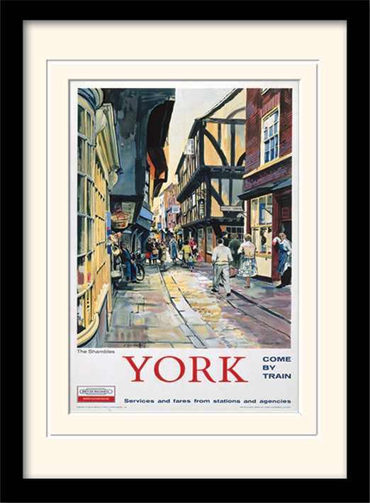 York (The Shambles) Mounted & Framed 30 x 40cm Print