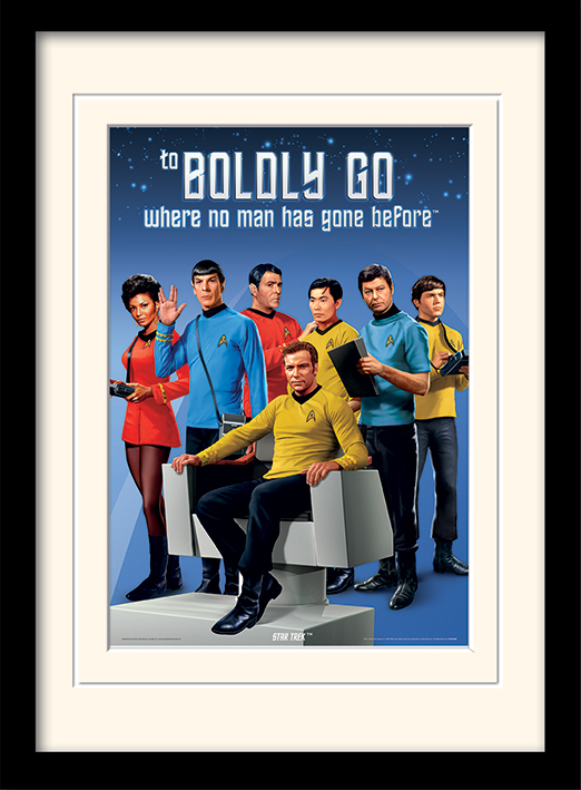 Star Trek (Boldly Go) Mounted & Framed 30 x 40cm Print