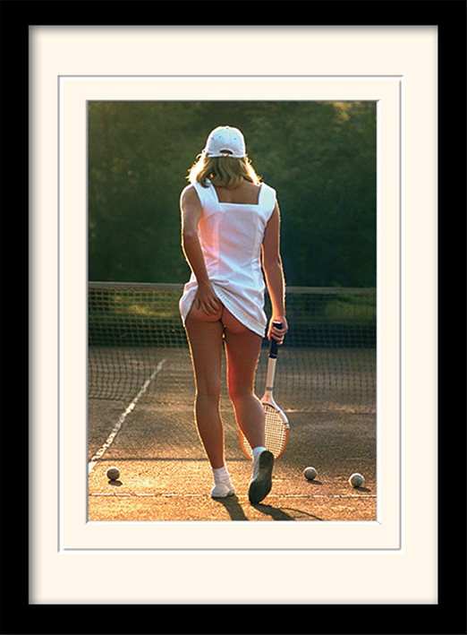 Tennis Girl Mounted & Framed 30 x 40cm Print