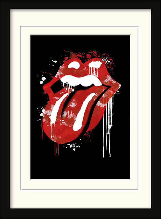 Rolling Stones (Graffiti Lips) Mounted & Framed 30 x 40cm Prints