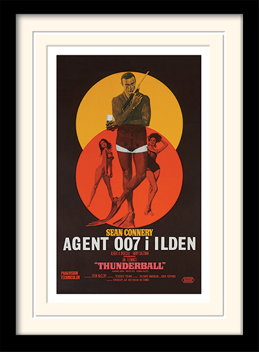 James Bond (Thunderball - Danish) Mounted & Framed 30 x 40cm Print