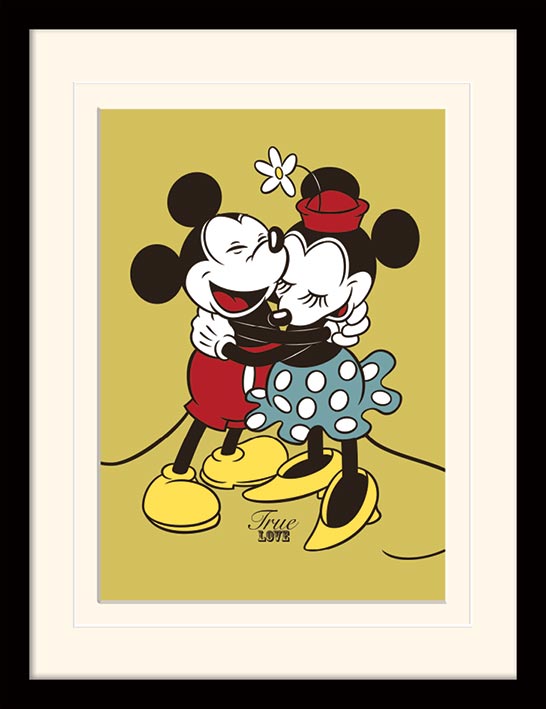 Mickey & Minnie Mouse (True Love) Mounted & Framed 30 x 40cm Print | The  Art Group