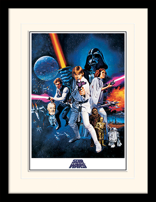 Star Wars A New Hope (One Sheet) Mounted & Framed 30 x 40cm Print