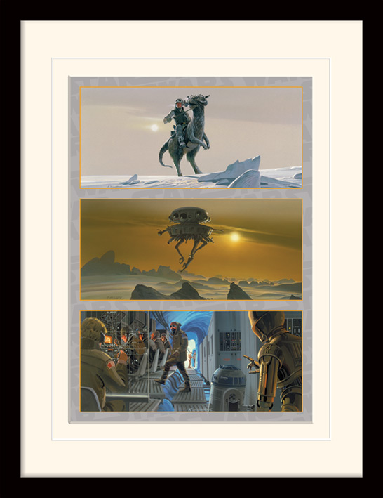 Star Wars (Rebel Base on Hoth) Mounted & Framed 30 x 40cm Print