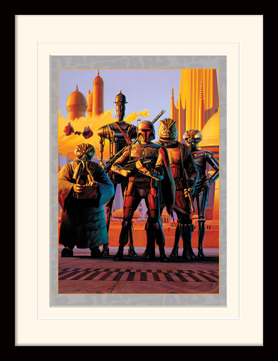 Star Wars (Bounty Hunters) Mounted & Framed 30 x 40cm Print