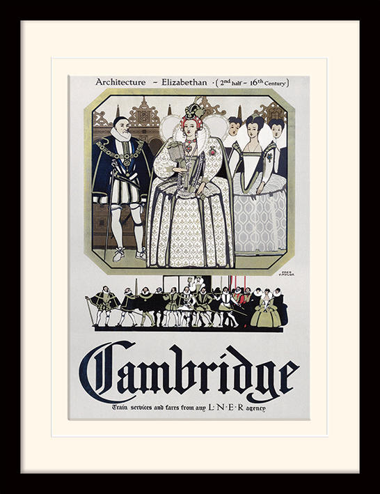 Cambridge (Queen Elizabeth) Mounted & Framed 30 x 40cm Prints