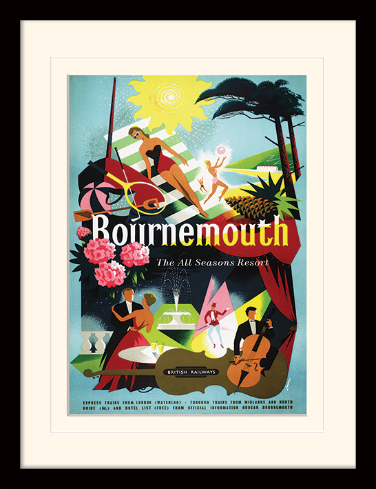 Bournemouth Mounted & Framed 30 x 40cm Prints