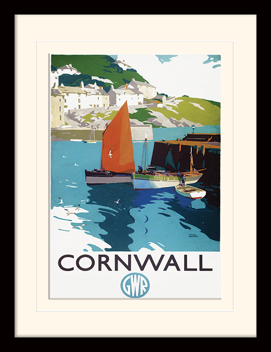Cornwall (Boats) Mounted & Framed 30 x 40cm Prints