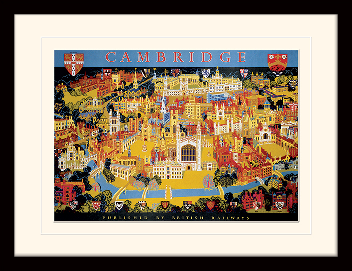 Cambridge (Crests) Mounted & Framed 30 x 40cm Prints