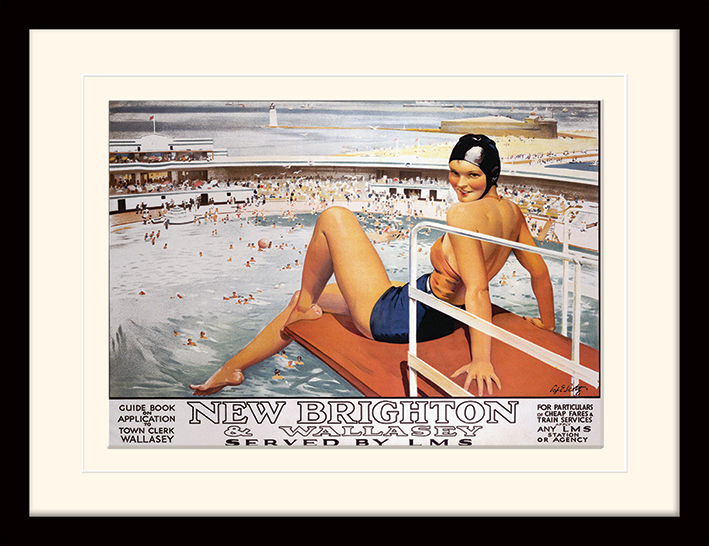 New Brighton & Wallasey Mounted & Framed 30 x 40cm Print