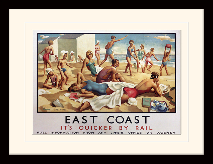 East Coast (Beach) Mounted & Framed 30 x 40cm Prints