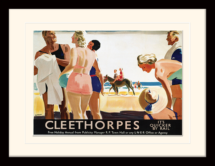 Cleethorpes (Donkey Ride) Mounted & Framed 30 x 40cm Print