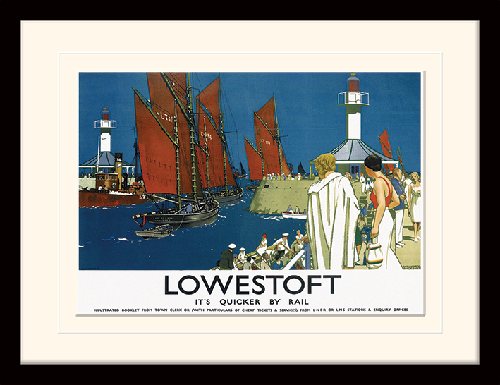 Lowestoft (Boats) Mounted & Framed 30 x 40cm Print