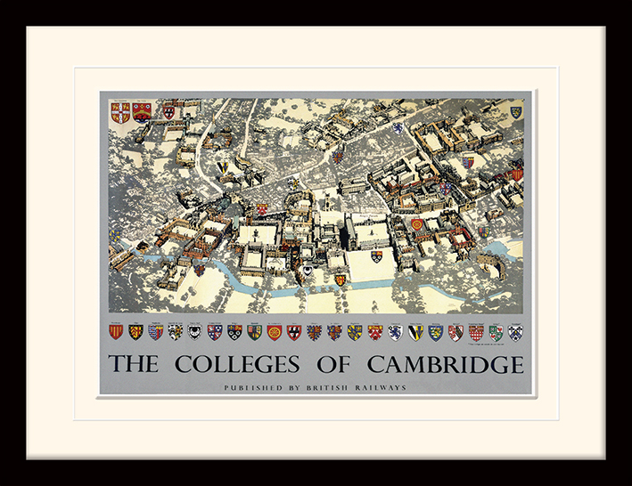 Cambridge (Colleges) Mounted & Framed 30 x 40cm Print