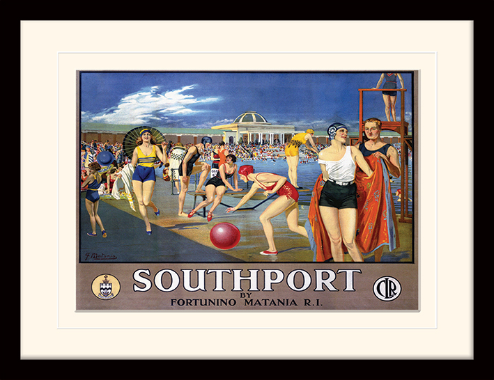 Southport (Lido) Mounted & Framed 30 x 40cm Prints