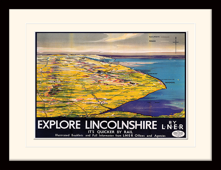 Lincolnshire (Explore by Montague B Black) Mounted & Framed 30 x 40cm Prints