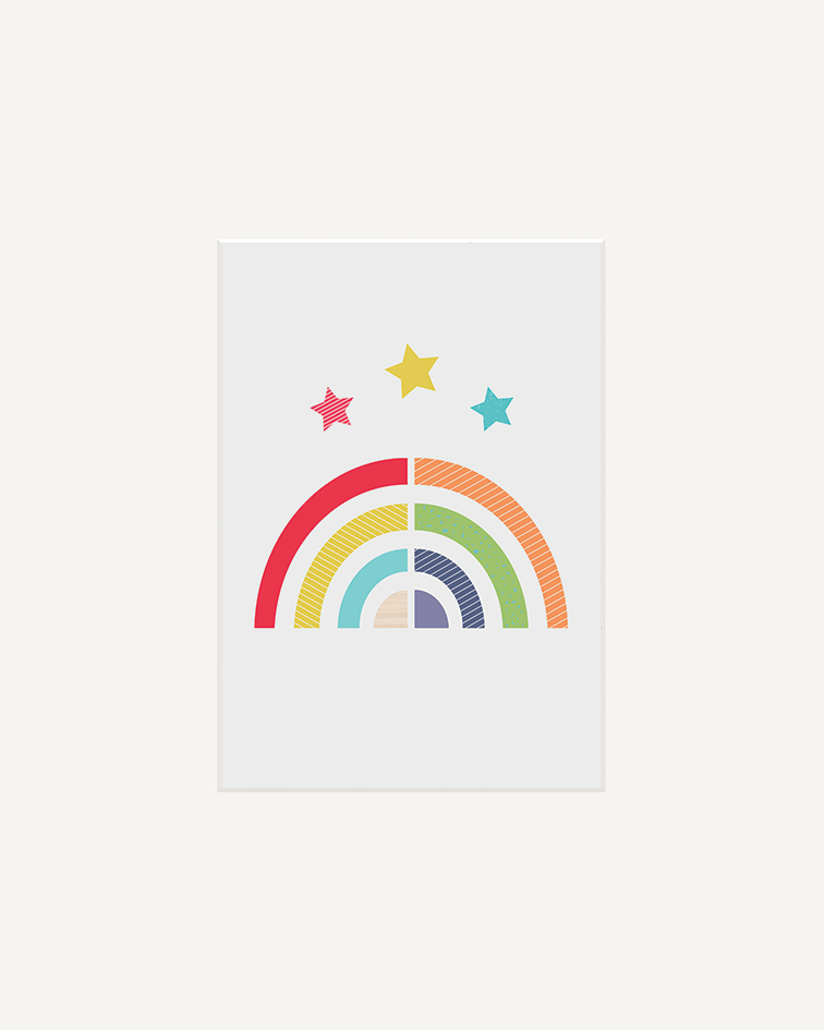 Little Design Haus (Rainbow) Mounted Print