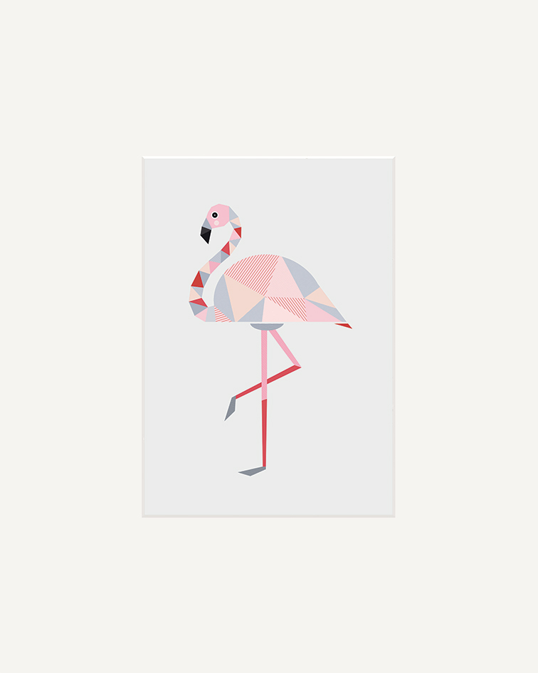 Little Design Haus (Flamingo) Mounted Prints