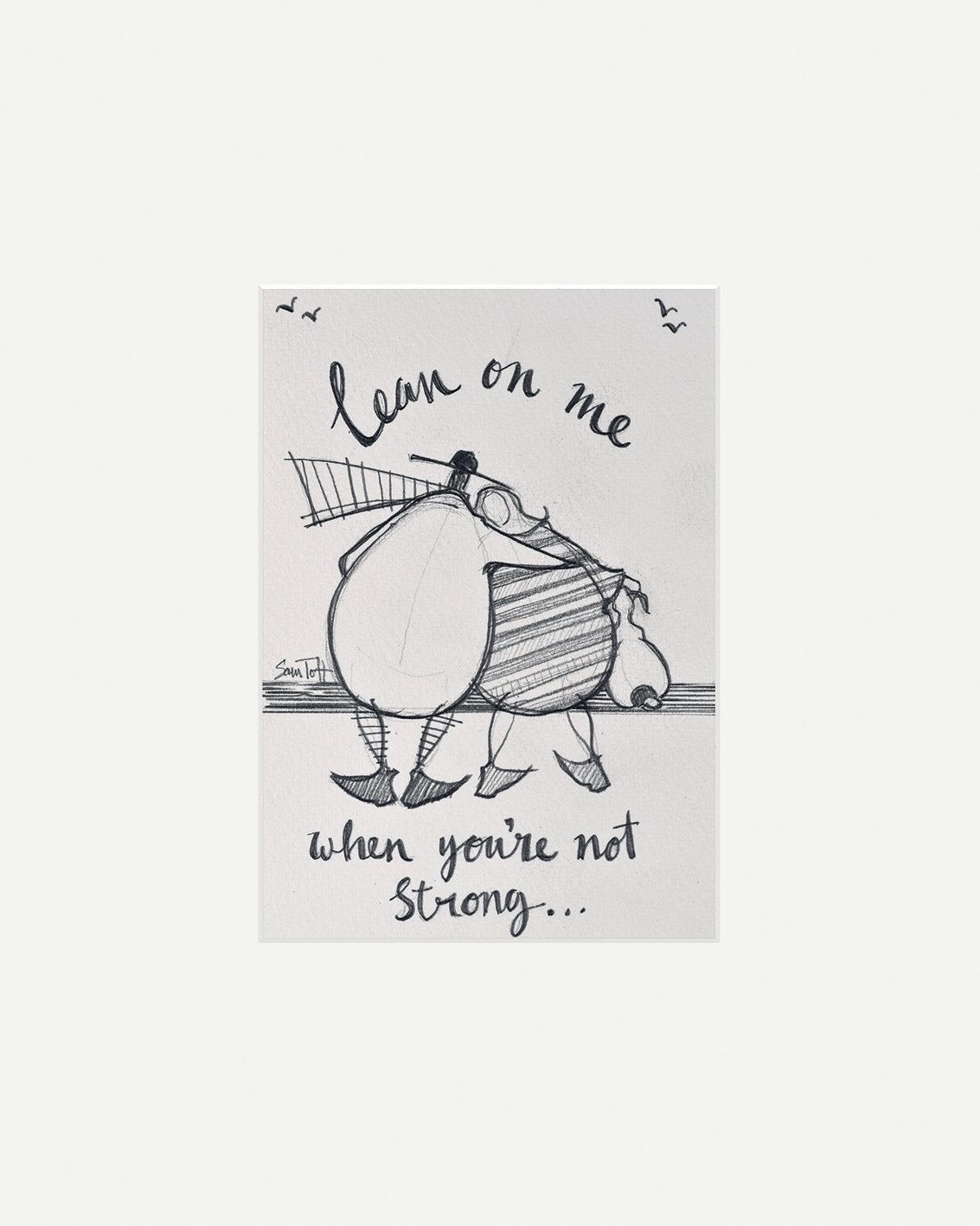 Sam Toft (Lean On Me Sketch) Mounted Print