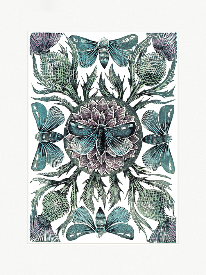Amanda Colville (Moths & Thistles) Mounted Print
