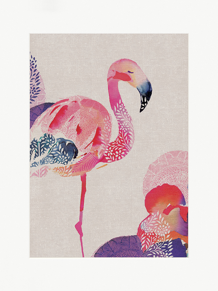 Summer Thornton (Tropical Flamingo) Mounted Print