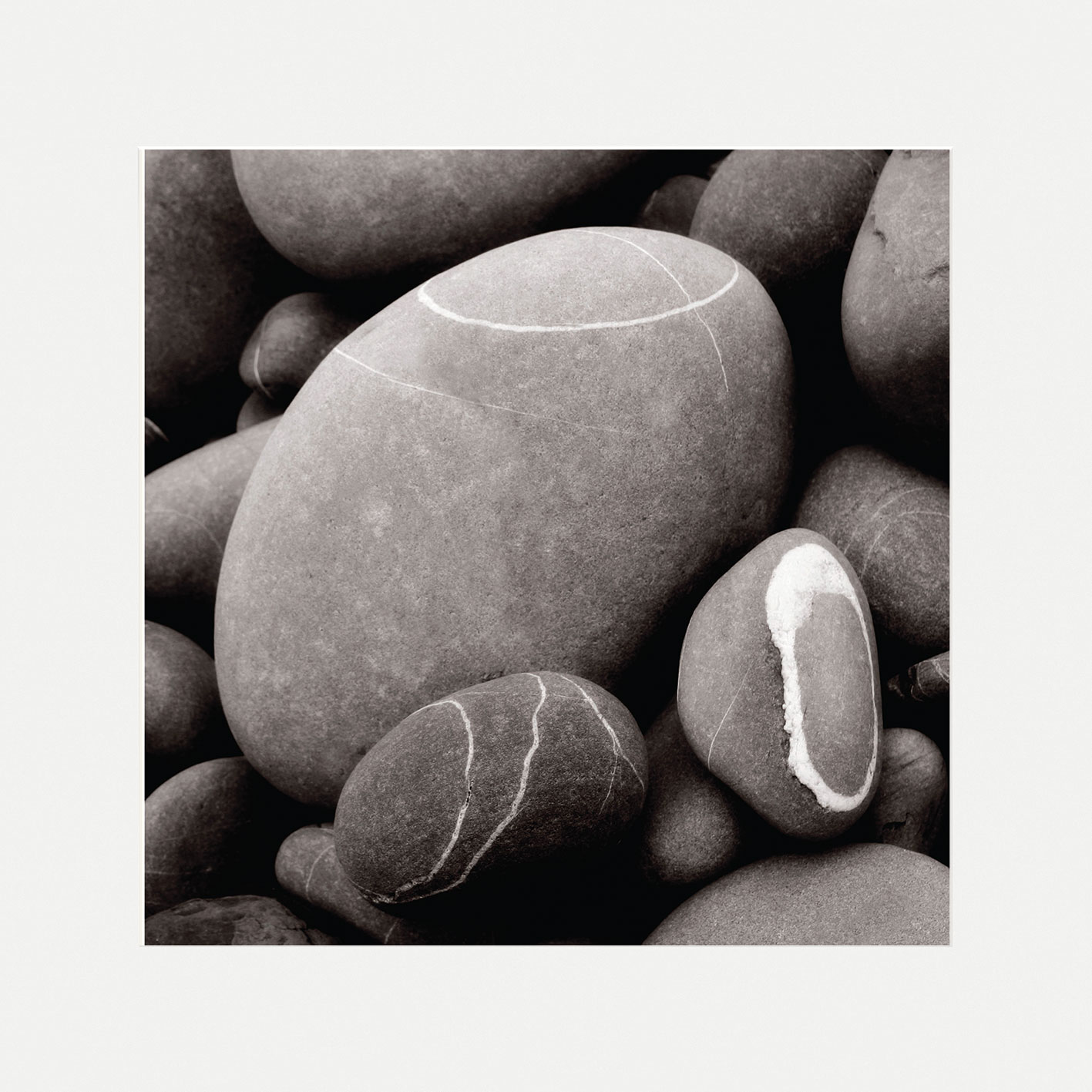 Smooth Pebbles Mounted Print