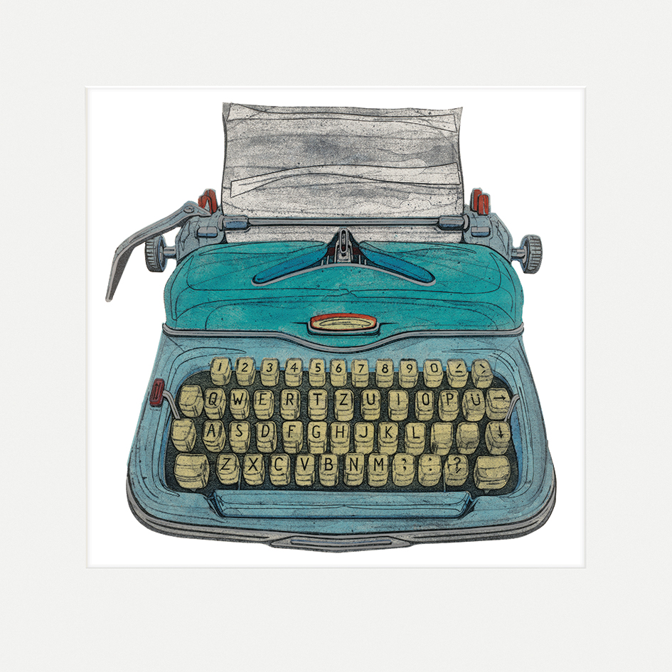 Barry Goodman (Typewriter) Mounted Print