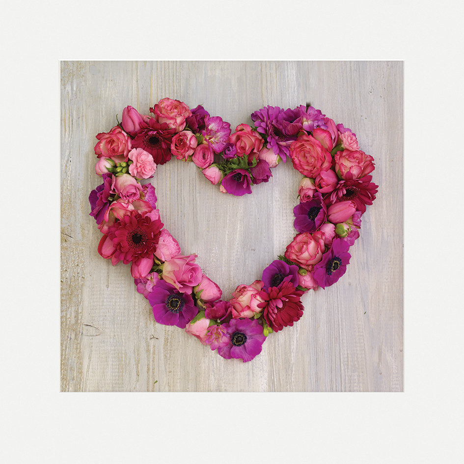 Howard Shooter (Pink Floral Heart) Mounted Prints