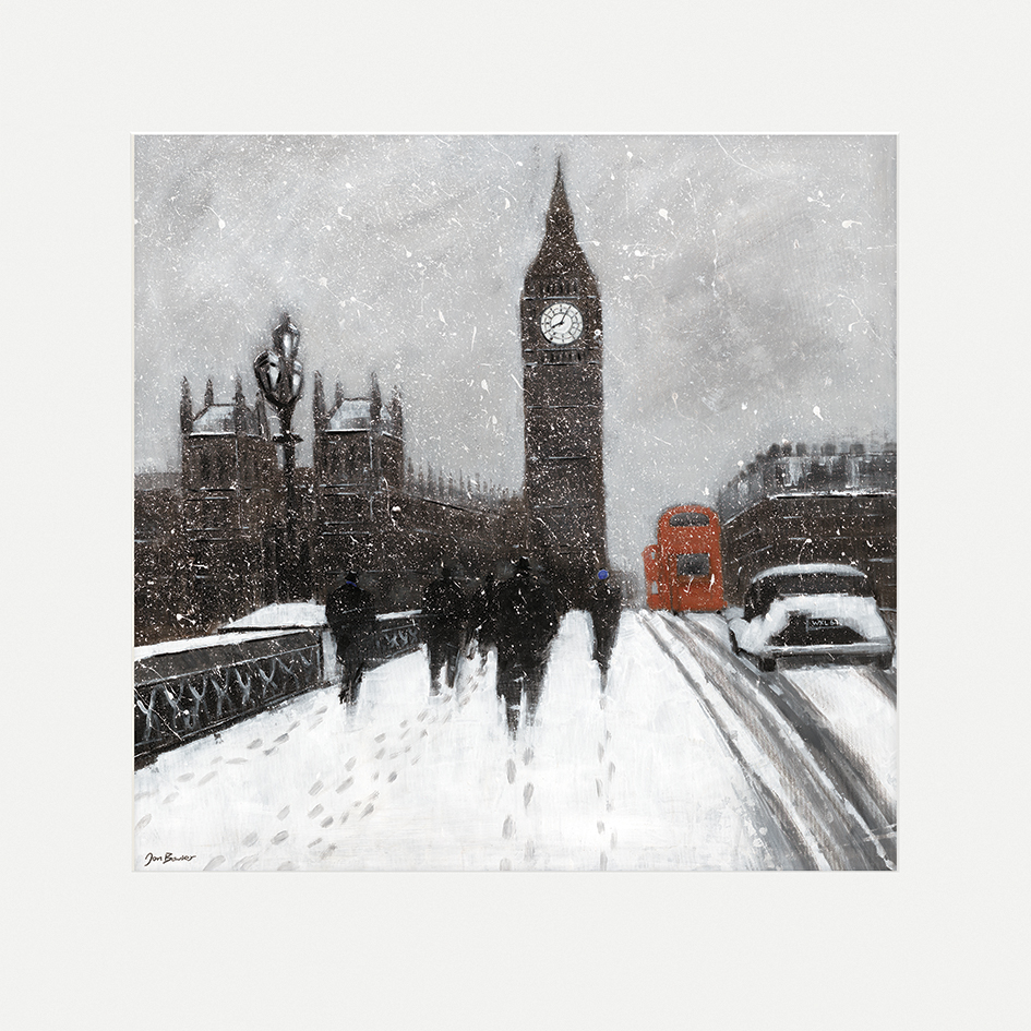 Jon Barker (Snow Men, Westminster Bridge) Mounted Prints