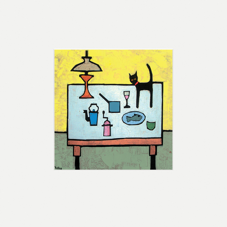 Colin Ruffell (Cat and Fish Supper) Mounted Prints