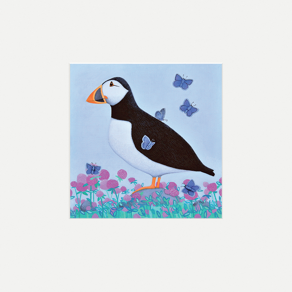 Ailsa Black (Puffs of Blue) Mounted Prints