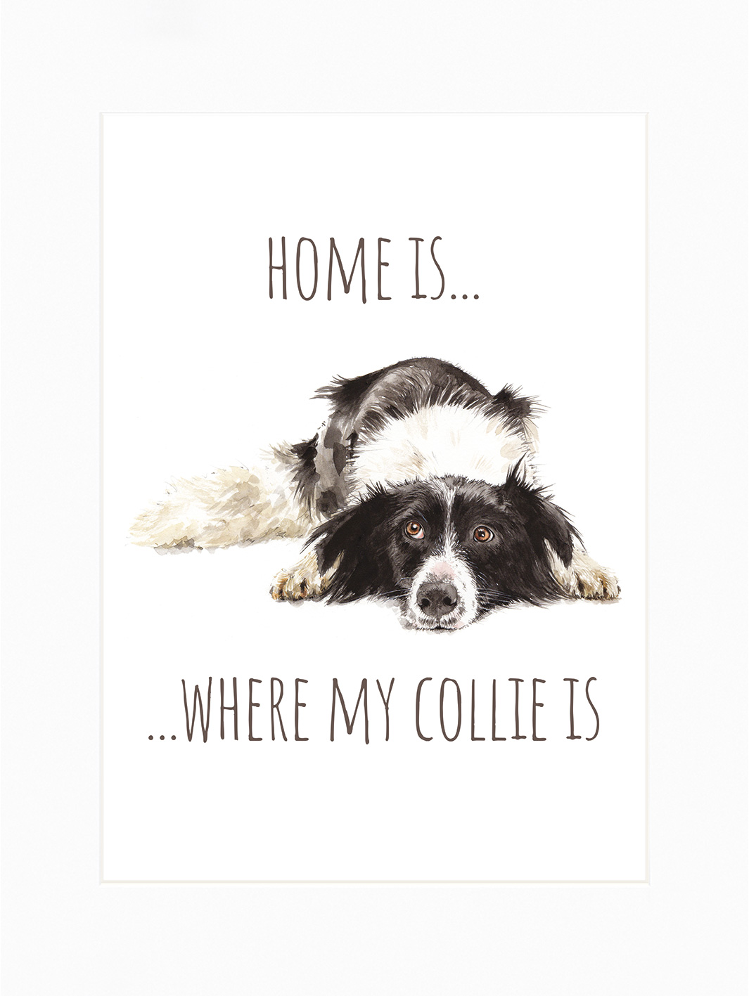 Louise Nisbet (Border Collie) Mounted Print The Art Group