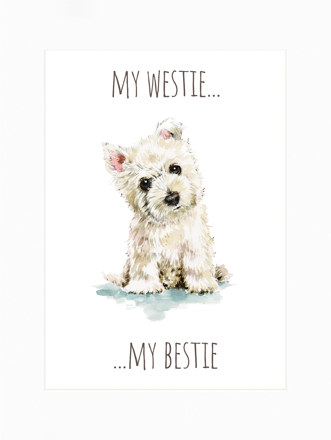 Louise Nisbet (Westie) Mounted Print