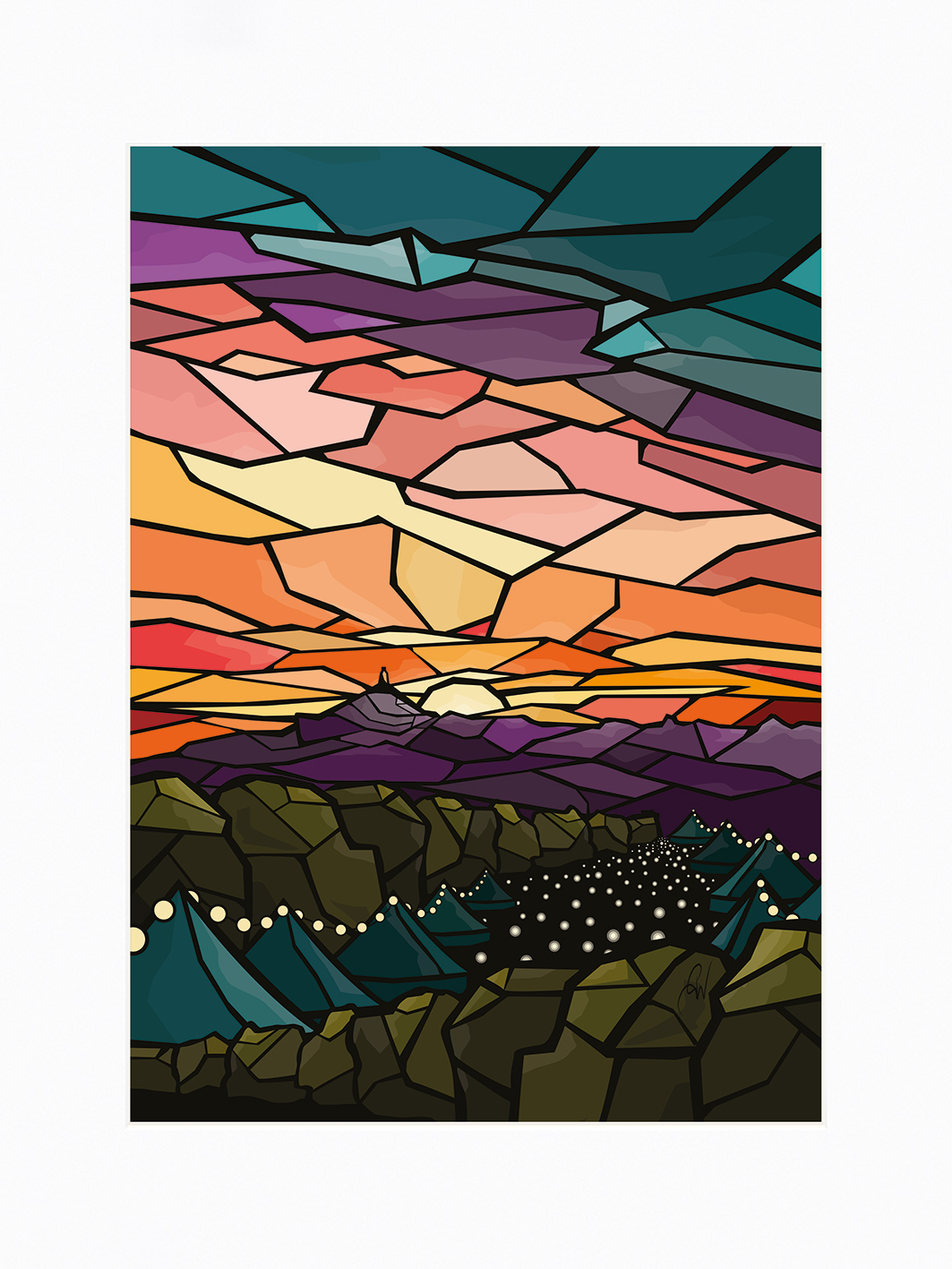 Georgina Westley (Glastonbury Stained Glass) Mounted Print