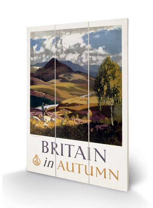 Britain in Autumn Wood Prints