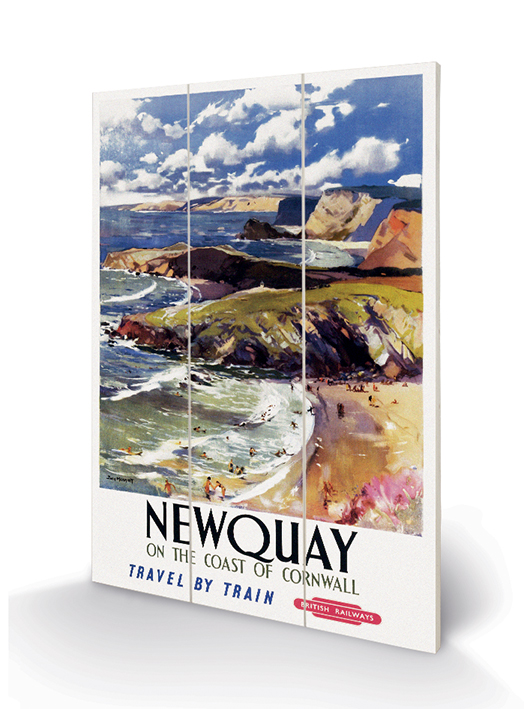 Newquay (Coast) Wood Prints