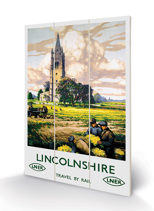Lincolnshire (Green by B) Wood Prints