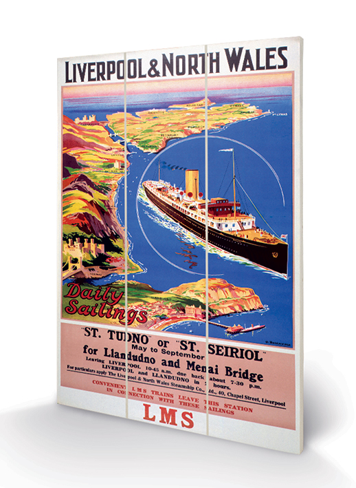 Liverpool and North Wales (Daily Sailings by Odin Rosenvinge) Wood Prints
