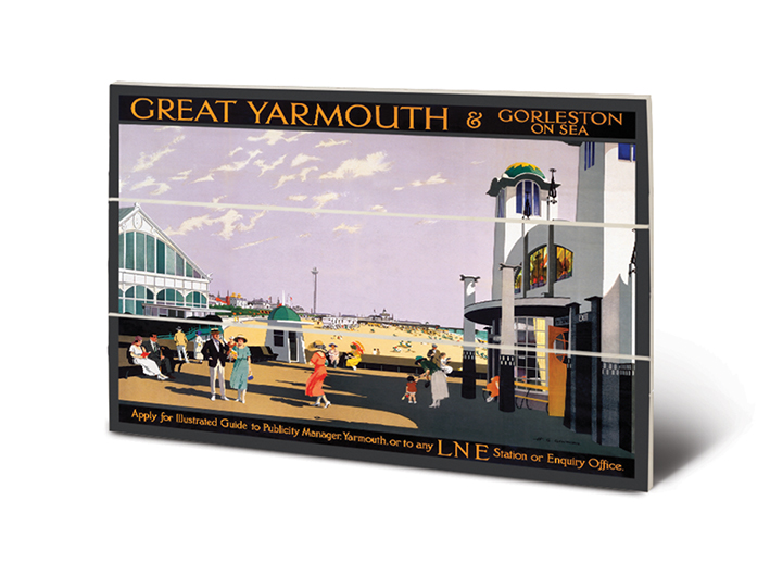 Affiche Déco Vintage – Plage De Yarmouth Gorleston – Angleterre – Taille Au Choix (24x36 Max)
