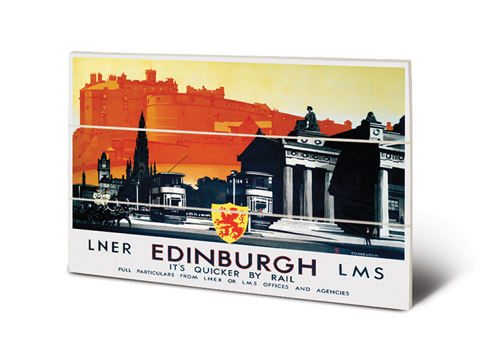 Edinburgh (Trams) Wood Print