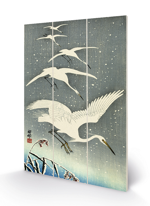 Ohara Koson (White Birds in Snow) Wood Prints
