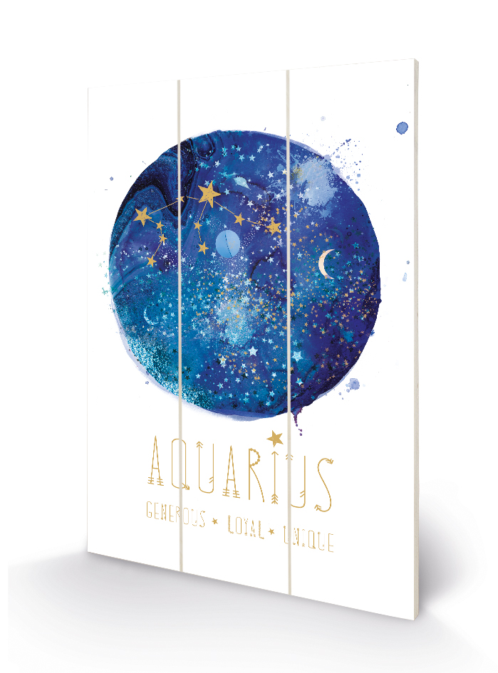 Summer Thornton (Signs of the Zodiac - Aquarius) Wood Print | The Art Group