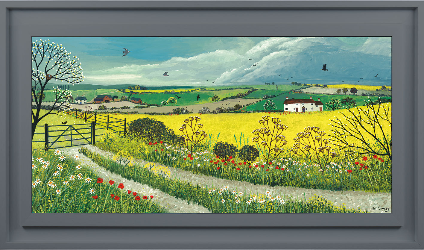 Jo Grundy (Canola Fields) Pre-Framed Art Print