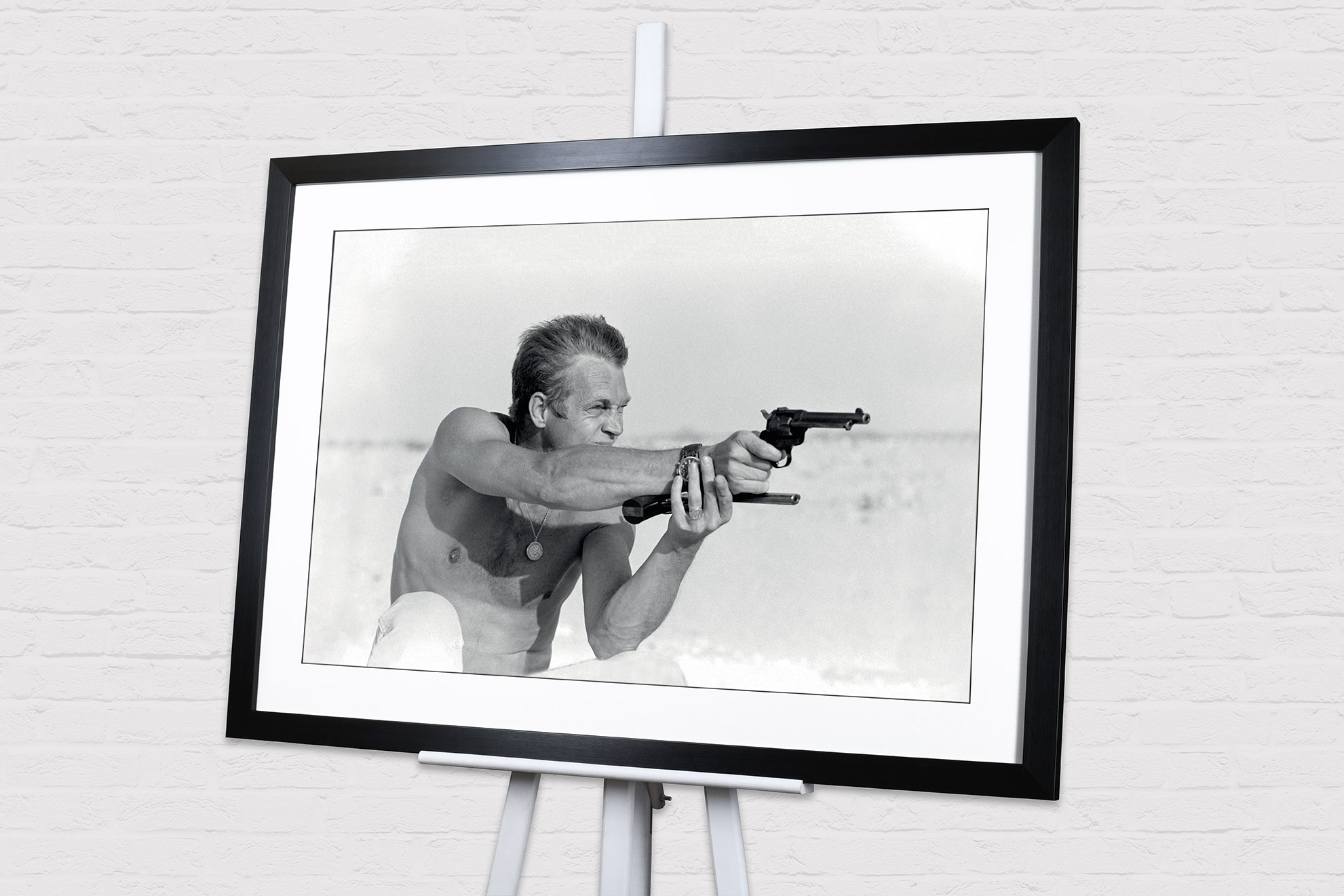 Time Life (Steve McQueen - Pistols) Pre-Framed Art Print