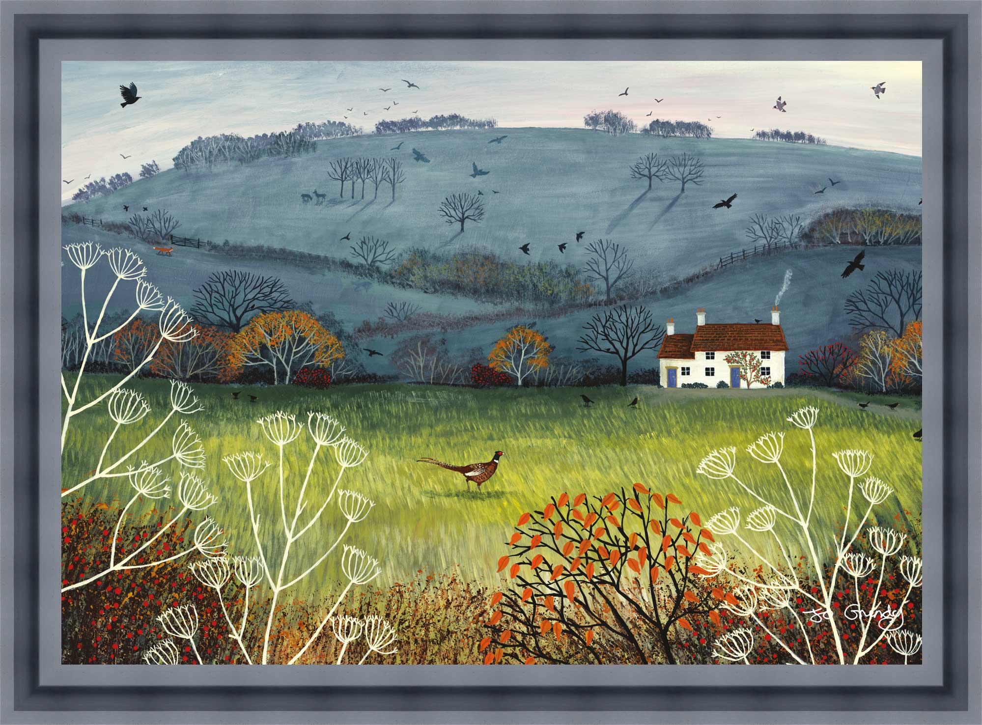 Jo Grundy (Cottage by Misty Hill) PreFramed Art Print The Art Group