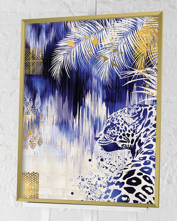 Summer Thornton (Ikat Leopard) Pre-Framed Art Print | The Art Group